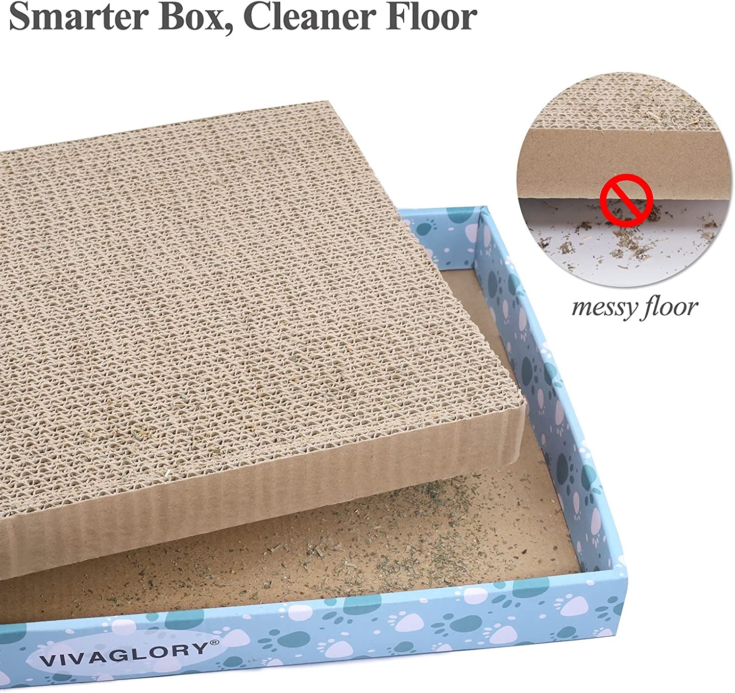 Cat Scratcher Padpal Cat Scratching Board, Extra Wide, 3Pack | Cardboard Scratcher with Catnip for Indoor, Flat Scratch Board Scratch Pad Cardboard for Kitten