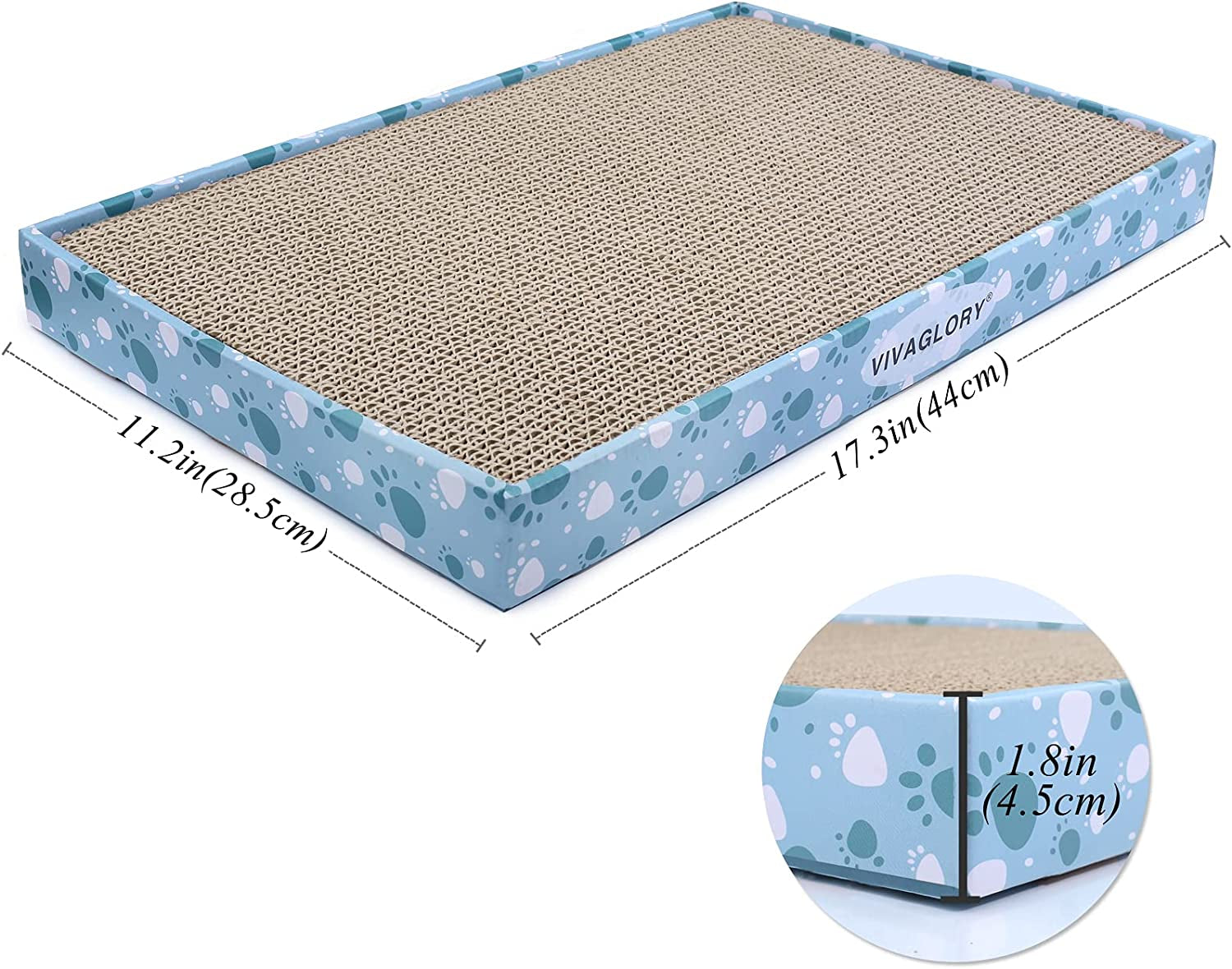 Cat Scratcher Padpal Cat Scratching Board, Extra Wide, 3Pack | Cardboard Scratcher with Catnip for Indoor, Flat Scratch Board Scratch Pad Cardboard for Kitten