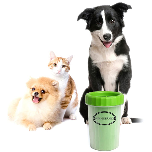 Dog Paw Cleaner, Effectively Cleans Muddy Pet Paws, Small, Green