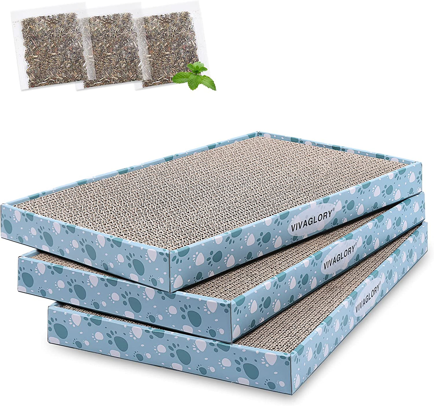 Cat Scratcher Padpal Cat Scratching Board, Extra Wide, 3Pack | Cardboard Scratcher with Catnip for Indoor, Flat Scratch Board Scratch Pad Cardboard for Kitten