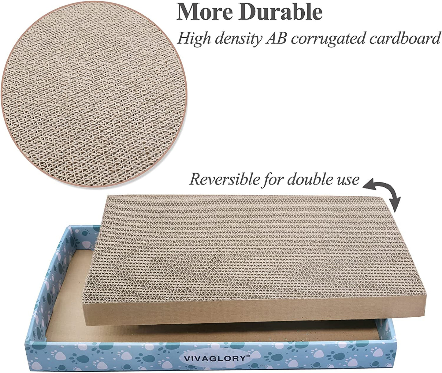 Cat Scratcher Padpal Cat Scratching Board, Extra Wide, 3Pack | Cardboard Scratcher with Catnip for Indoor, Flat Scratch Board Scratch Pad Cardboard for Kitten