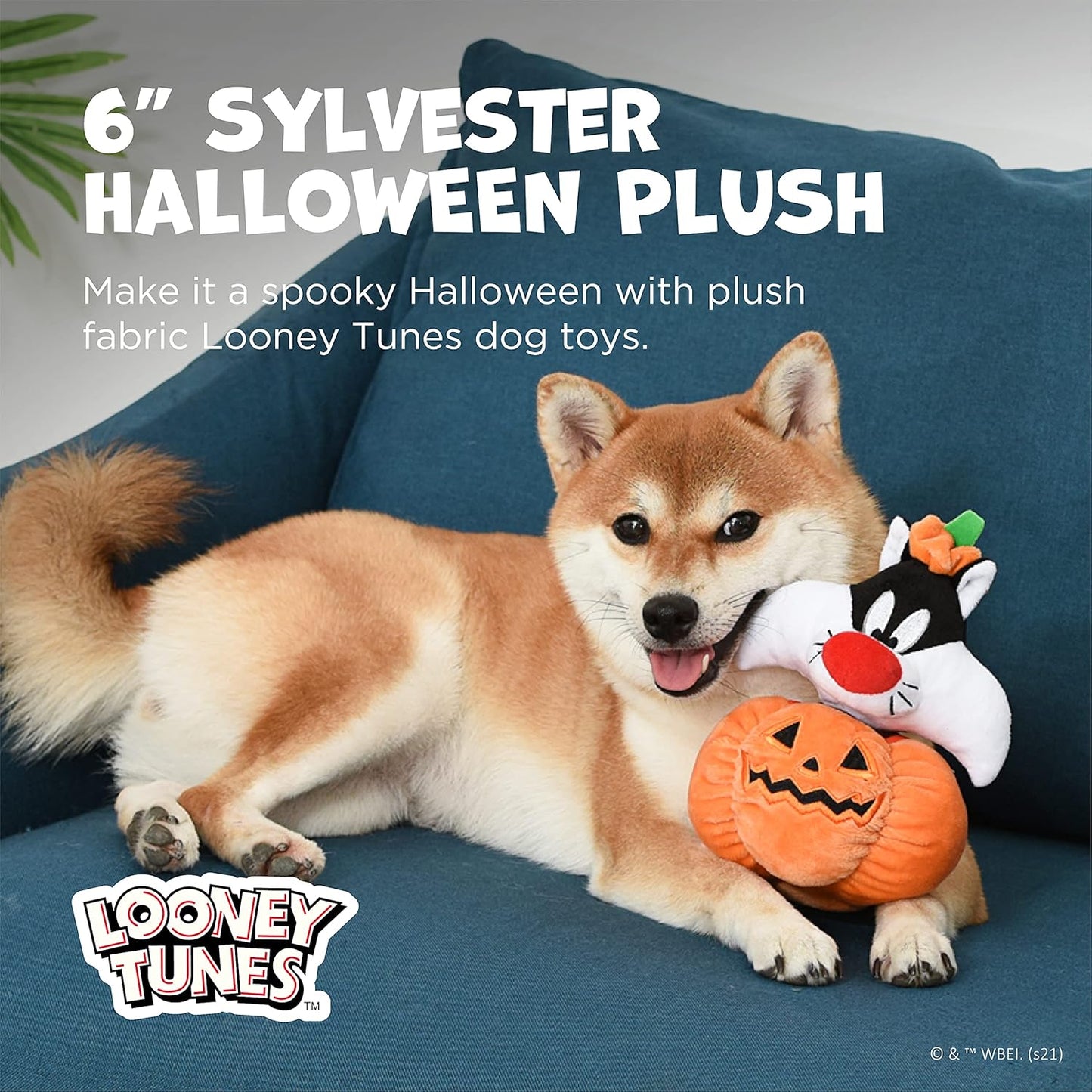 for Pets Bugs Bunny, Tweety Bird, Tasmanian Devil, Sylvester Halloween Plush Dog Toy 12Pc Clipstrip | 6 Inch Small Squeaky Dog Toys from Plush Dog Chew Toys, (FF16895)