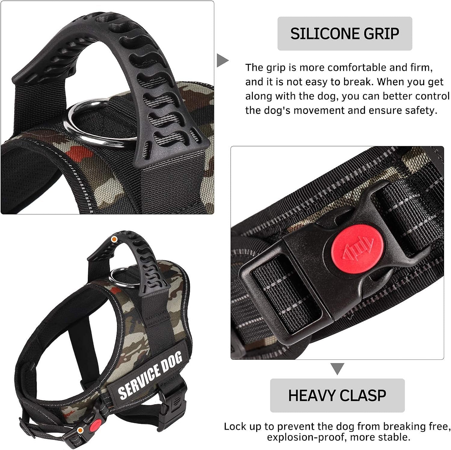 Dog Harness - No-Pull Adjustable Breathable Soft Nylon Vest for Small, Medium, and Large Dogs