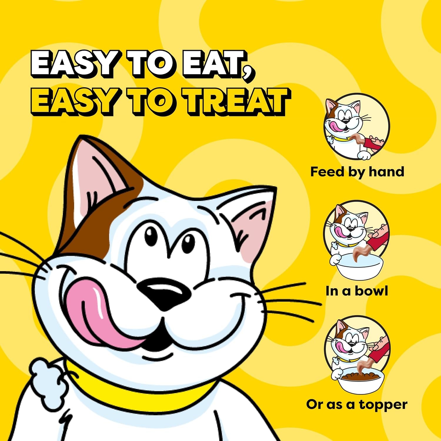 Creamy Puree Lickable Cat Treats, Beef Liver & Cheese, 24 Count | under 15 Calories per Tube, Great for Senior Cats, No Chewing Required, No Added Sugar, Wet Squeezable Treat, 0.42 Oz. Tubes